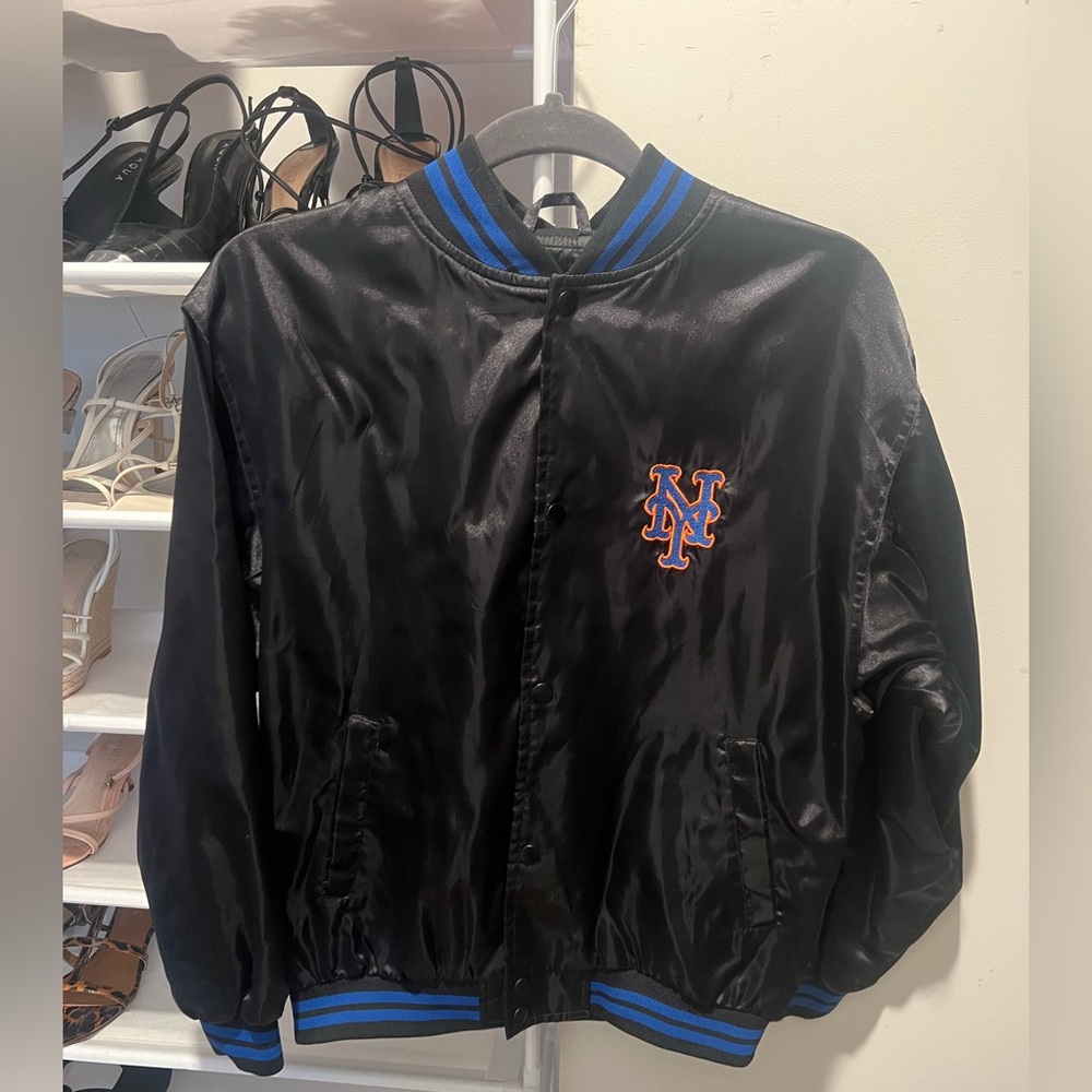 Genuine Merchandise Black and Blue Varsity Jacket